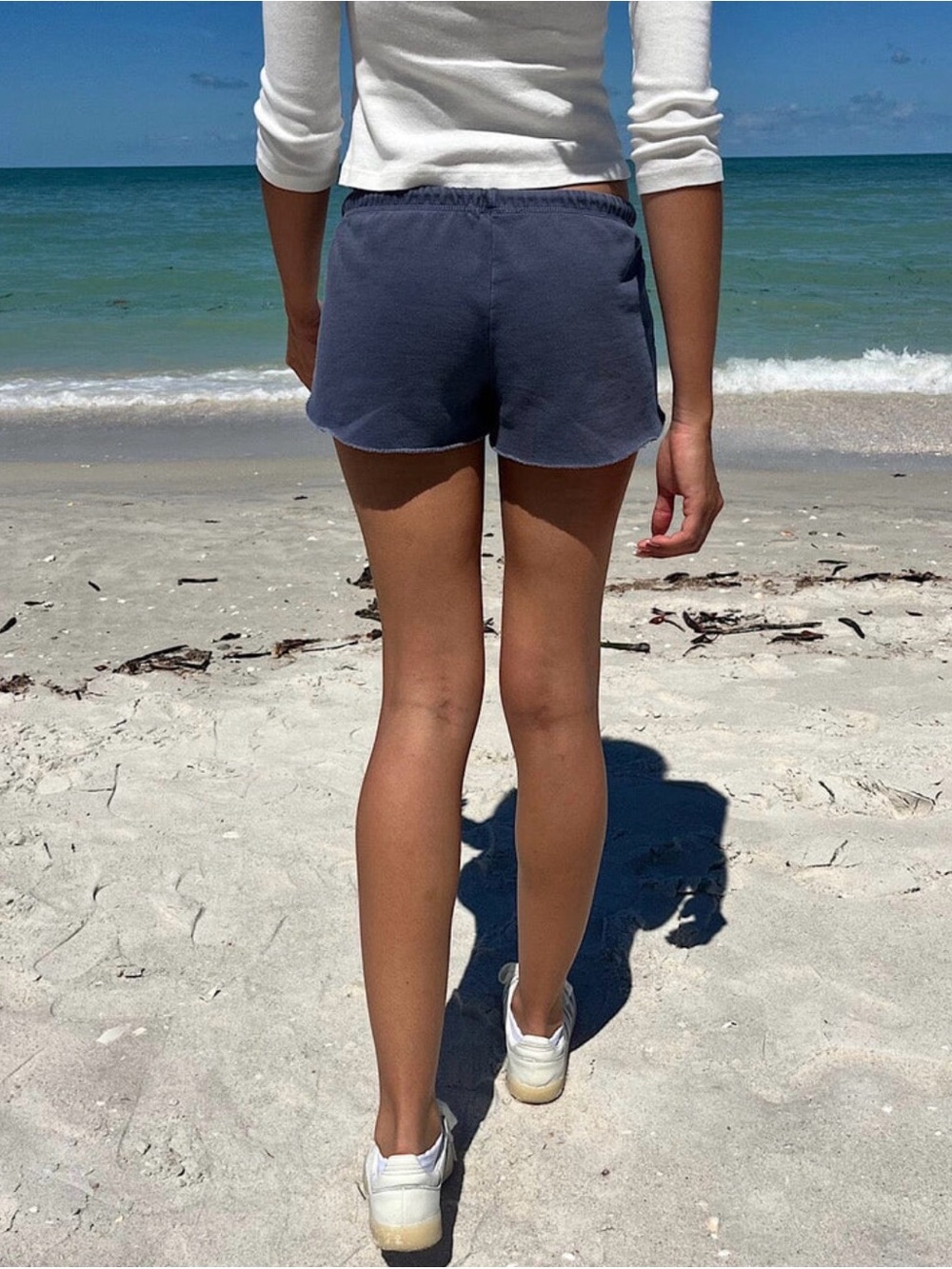 Brandy Melville Marcie Sweatshorts in Faded Blue - Picture 6 of 10